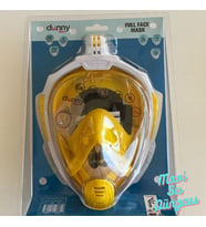 Full Face Maske Şnorkel Set Takımı - Mavi Su Dünyası (Sarı)