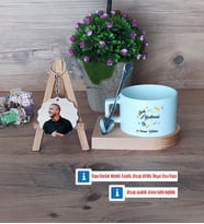 Sınıf Öğretmeni Kupa Bardak Beyaz ve Fotoğraflı Ahşap Anahtarlık Hediye Öğretmenler Günü Hediyesi (Model 8)