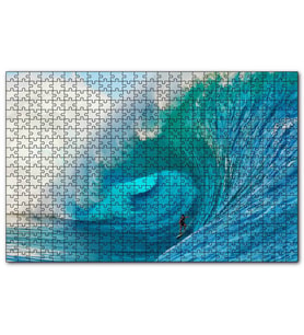 Cakapuzzle Okyanusta Olağanüstü Dalga ve İçindeki Sörfçü  Puzzle Yapboz MDF (Ahşap) (500 Parça)