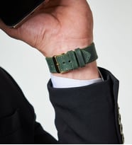 vagave Apple Watch İsme Özel Deri Kordon 2 3 4 5 6 7 42-44-45 mm 9 Renk (Yeşil)