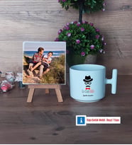 En Cool Baba Fotoğraflı Dekoratif Taş, Kupa Bardak Beyaz Hediye Babaya Hediye (Model 12)