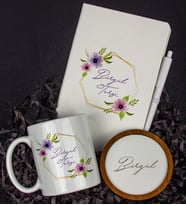 Kişiye Özel Defter Kalem Kupa Ve Bardak Altlığı Hediye Seti 103822 (Model 4)