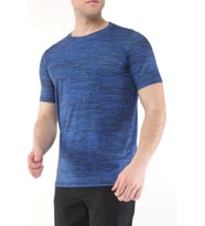 Ghassy Co. Erkek Nem Emici Aktif Gym Fitness Koşu Performans Outdoor Tshirt (Saks)