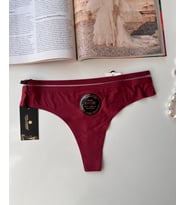Orijinal Lazer Kesim Spandex Invisible Dikişsiz Transparan Detaylı Tanga- 2803 (Bordo)