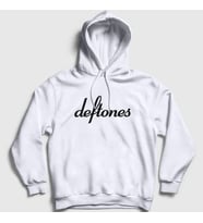 Presmono Unisex Gri Logo Deftones Kapüşonlu Sweatshirt 139180tt (Beyaz)