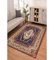 Dijital Kaymaz Taban Yıkanabilir Renkli Salon Halısı Mutfak Halısı Yolluk ND-SD-1154 (Çok Renkli)