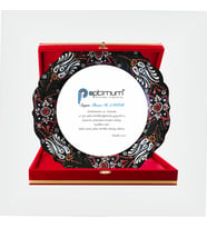 Plaket Çini Tabak (Kırmızı)