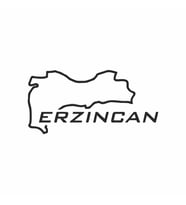 Erzincan Harita Araba Sticker siyah 17x8 CM (Siyah)