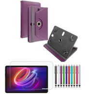 Casper VIA S40 10.4" Uyumlu Standlı Tablet Kılıfı + Kırılmaz Ekran Koruyucu+ Dokunmatik Kalem (Mor)