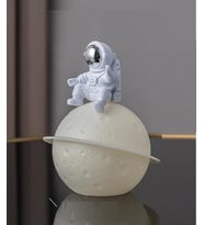 Livava Ayda Astronot Gece Lambası, 12x10 (Gümüş)