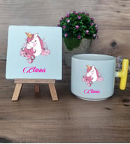 Unicorn Hediye Seti Kupa Bardak T Kulplu ve Dekoratif Taş Kız Çocuğuna Arkadaşa Sevgiliye Doğum Günü Hediyesi (Model 5)