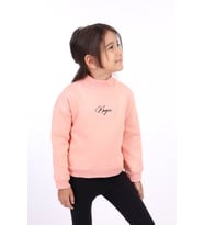 Toontoy Kız Çocuk Nakışlı Sweatshirt (Somon)