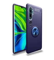 Xiaomi Mi Note 10 Kılıf Yüzüklü Magnetli Ravel Case (Mavi)