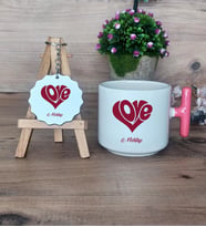 Love Sevgili Hediye Seti Kupa Bardak T Kulplu ve Anahtarlık Sevgiliye Sevgililer Günü Hediyesi (Model 4)