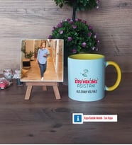 Diş Hekimi Asistanı Fotoğraflı Dekoratif Taş, Kupa Bardak Beyaz Hediye Diş Hekimi Asistanına Hediye (Model 7)