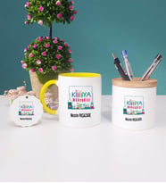 Kimya Mühendisi Kupa Bardak Kırmızı Kalemlik ve Anahtarlık (Model 5)