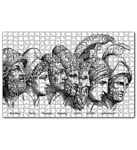 Cakapuzzle Truva Savaşı Kahramanları  Puzzle Yapboz MDF (Ahşap) (1000 Parça)