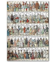 Cakapuzzle Fransız Halkının Kıyafet  17-20. Yüzyıl Puzzle Yapboz MDF (Ahşap) (1000 Parça)