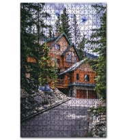 Cakapuzzle Ormandaki Malikane ve Ağaçlar Puzzle Yapboz MDF (Ahşap) (255 Parça)