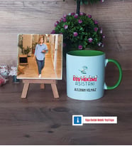 Diş Hekimi Asistanı Fotoğraflı Dekoratif Taş, Kupa Bardak Beyaz Hediye Diş Hekimi Asistanına Hediye (Model 14)