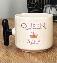 Kişiye Özel Queen Hediye T Kupa Bardak Sevgiliye Hediye (Siyah)