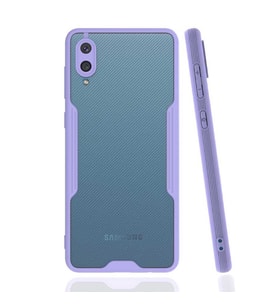 Galaxy A02 Kılıf Zore Parfe Kenarları Pastel Renk Silikon Kılıf (Mor)