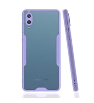Galaxy A02 Kılıf Zore Parfe Kenarları Pastel Renk Silikon Kılıf (Mor)