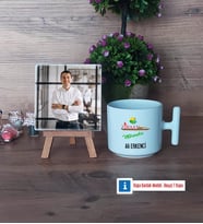 Ziraat Mühendisi Fotoğraflı Dekoratif Taş, Kupa Bardak Beyaz Hediye (Model 12)