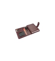 Organizer Ajanda Kılıflı A5 Tarihsiz Kareli 160 Yaprak 14x20 Defterli Ortadan Dilli Rainbow Vegan 17x22 cm (Bordo)
