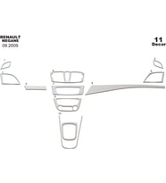 Meriç® Renault Megane 3 Ön Torpido Kaplama Maun 11 Parça 2009-2016 (Alüminyum)