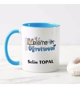 Kişiye Özel Matematik Öğretmeni Kupa Bardak HA20 (Mavi)
