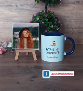 İngilizce Öğretmeni Fotoğraflı Dekoratif Taş, Kupa Bardak Beyaz Hediye Öğretmen Günü Hediyesi (Model 3)