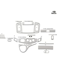 Meriç® Opel Vivaro Torpido Kaplama Maun 18 Parça 2007-2011 (Alüminyum)