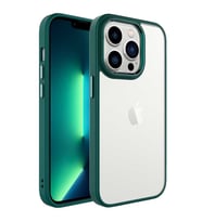 Apple iPhone 14 Pro Kılıf Zore Krom Kılıf (Koyu Yeşil)