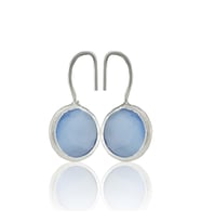 Kadir Jewellery Gümüş Kaplama Kadın Taşlı Küpe -El İşçiliği Ve Hipoalerjenik Küpe (Gece Mavisi)