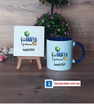 Coğrafya Öğretmeni Dekoratif Taş, Kupa Bardak Kırmızı Hediye Öğretmenler Günü Hediyesi (Model 2)