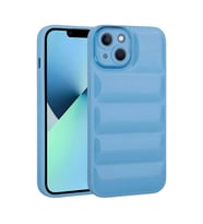 iPhone 14 Kılıf Kamera Korumalı Parlak Airbag'li Zore Galya Kılıf (Mavi)