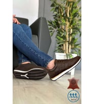 Big King Siyah Hakiki Deri Erkek Spor Ayakkabı (Taba)