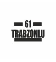 61 Trabzonlu Araba Sticker siyah 16x9 CM (Siyah)
