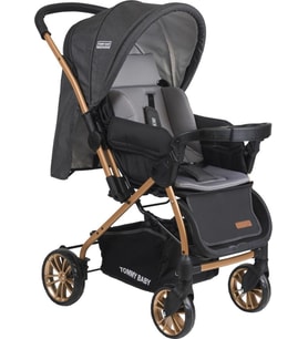Tommybaby TB-980 Gold Çift Yön Lüx Bebek Arabası Puset (Füme)