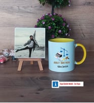 Adalet Öğretmeni Fotoğraflı Dekoratif Taş, Kupa Bardak Beyaz Hediye (Model 7)