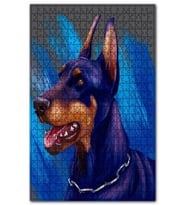Cakapuzzle Doberman Dijital Çizim Puzzle Yapboz MDF (Ahşap) (255 Parça)