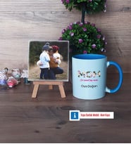 Anneye Hediye Fotoğraflı Dekoratif Taş, Kupa Bardak Beyaz Hediye (Model 4)