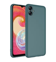 Galaxy A04E Kılıf Zore Mara Lansman İç Yüzeyi Kadife Kılıf (Koyu Yeşil)