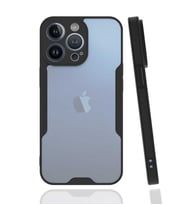 Apple iPhone 13 Pro Kılıf Zore Parfe Kenarları Pastel Renk Silikon Kılıf (Siyah)