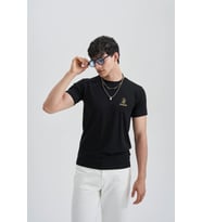 Brainstorming Erkek Baskı Taş T-Shirt (Siyah)