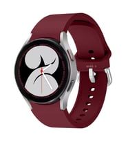 Samsung Galaxy Watch 4 5 Pro 40 42 44 45 46mm Uyumlu Orjinal Tasarım Kavisli PureLux Silikon Kordon (Mürdüm)