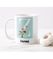 Z Harfine Özel İsimli Baskılı Kupa Bardak (Pembe)