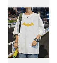 Batman Logo Tişört  (Beyaz)