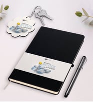 BK Gift Kişiye Özel Jeofizik Mühendisi Beyaz Defter Kalem Ve Anahtarlık Hediye Seti (Model 2)